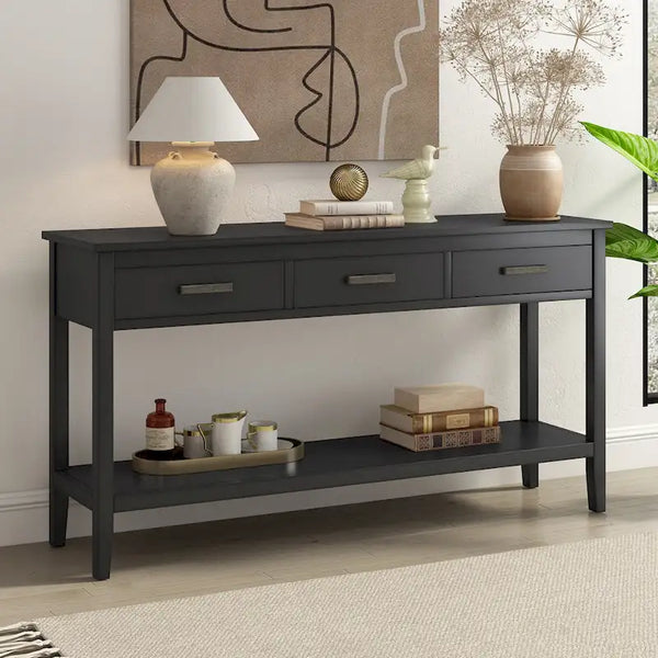 59 Minimalist Console Table with Drawer & Shelf