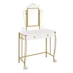 Ensemble table et miroir de maquillage