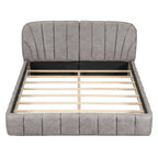 Lit double rembourré de taille Queen moderne avec tissu épais