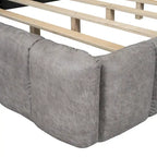 Lit double rembourré de taille Queen moderne avec tissu épais