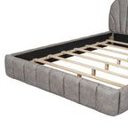 Lit double rembourré de taille Queen moderne avec tissu épais