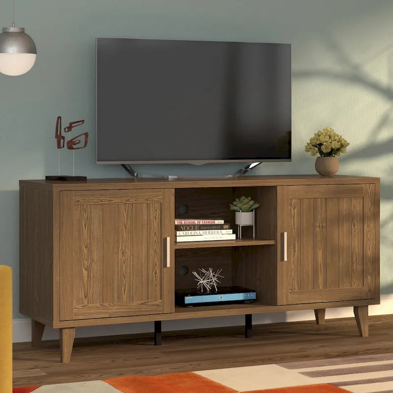 Meuble TV console moderne de 152 cm pour téléviseurs jusqu'à 65 pouces