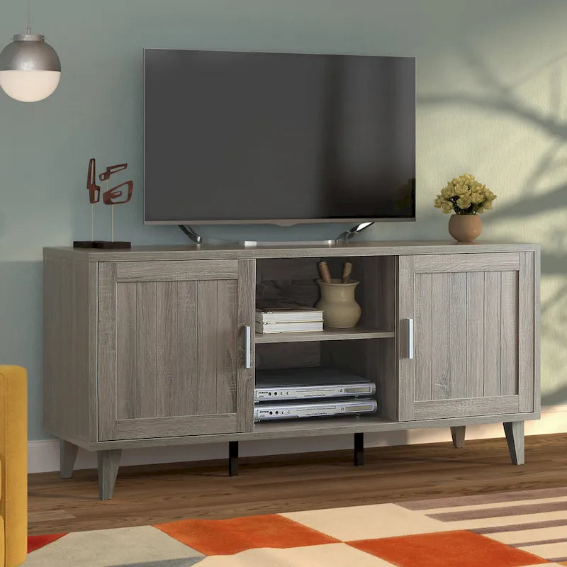 Meuble TV console moderne de 152 cm pour téléviseurs jusqu'à 65 pouces