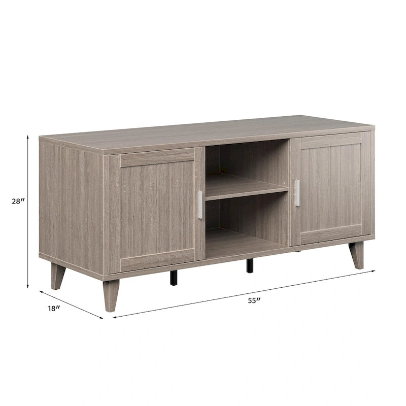Meuble TV console moderne de 152 cm pour téléviseurs jusqu'à 65 pouces