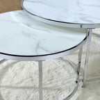Table basse gigogne 2 pièces ronde