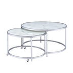Table basse gigogne 2 pièces ronde
