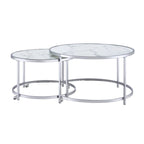 Table basse gigogne 2 pièces ronde