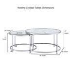 Table basse gigogne 2 pièces ronde