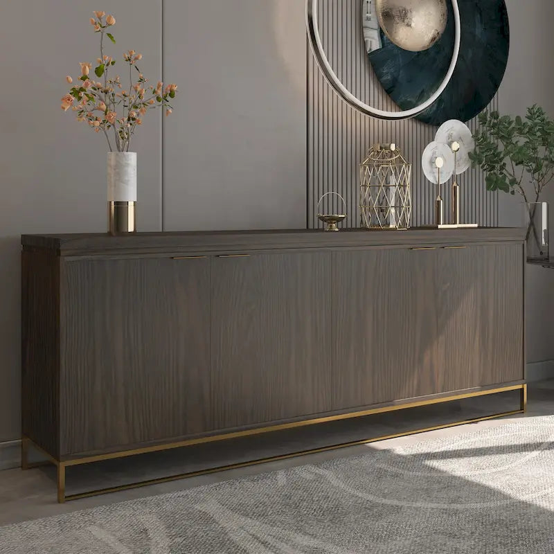 Meuble d'appoint 4 portes en bois