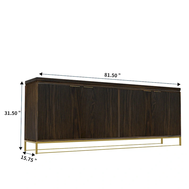 Meuble d'appoint 4 portes en bois