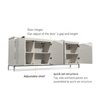 Meuble d'appoint 4 portes en bois