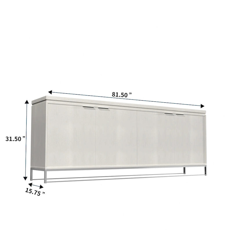 Meuble d'appoint 4 portes en bois