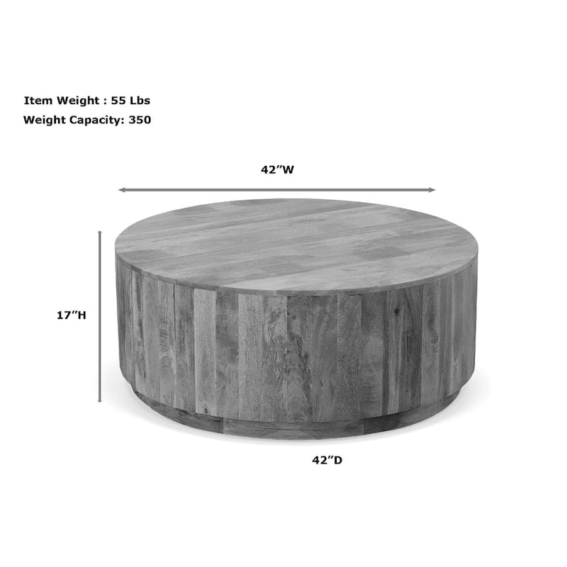Table basse ronde en orme 42