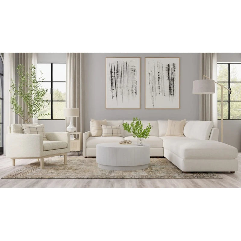 Table basse ronde en orme 42