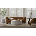 Table basse ronde en orme 42