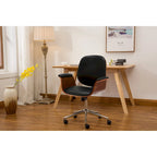 Chaise de bureau mi-siècle en similicuir