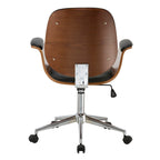 Chaise de bureau mi-siècle en similicuir