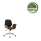 Chaise de bureau mi-siècle en similicuir