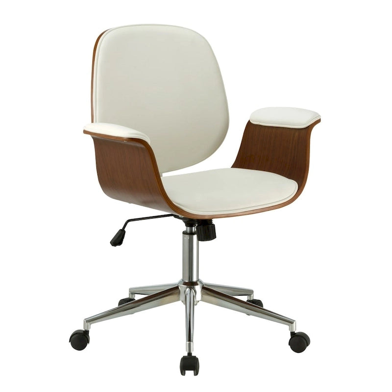 Chaise de bureau mi-siècle en similicuir