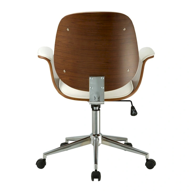 Chaise de bureau mi-siècle en similicuir
