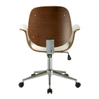 Chaise de bureau mi-siècle en similicuir