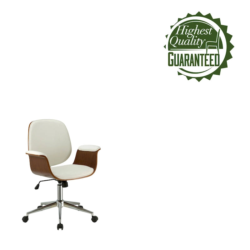 Chaise de bureau mi-siècle en similicuir
