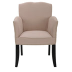 SAFAVIEH Veloudo Tan Linen Arm Chair - 24 x 25 x 36.2 - 24Wx25Dx36H