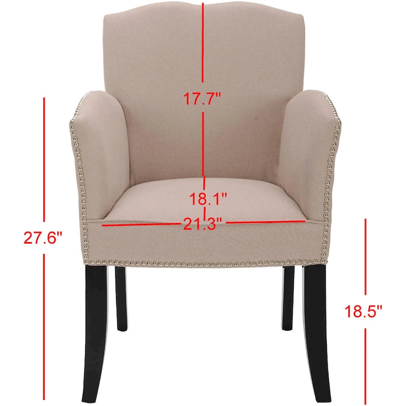 Fauteuil en lin beige - 24 x 25 x 36.2 - 24larg.x25prof.x36haut.