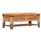 Table basse 43,3x20,5x17,7 Bois d'acacia massif - 43,3 x 20,5 x 17,7