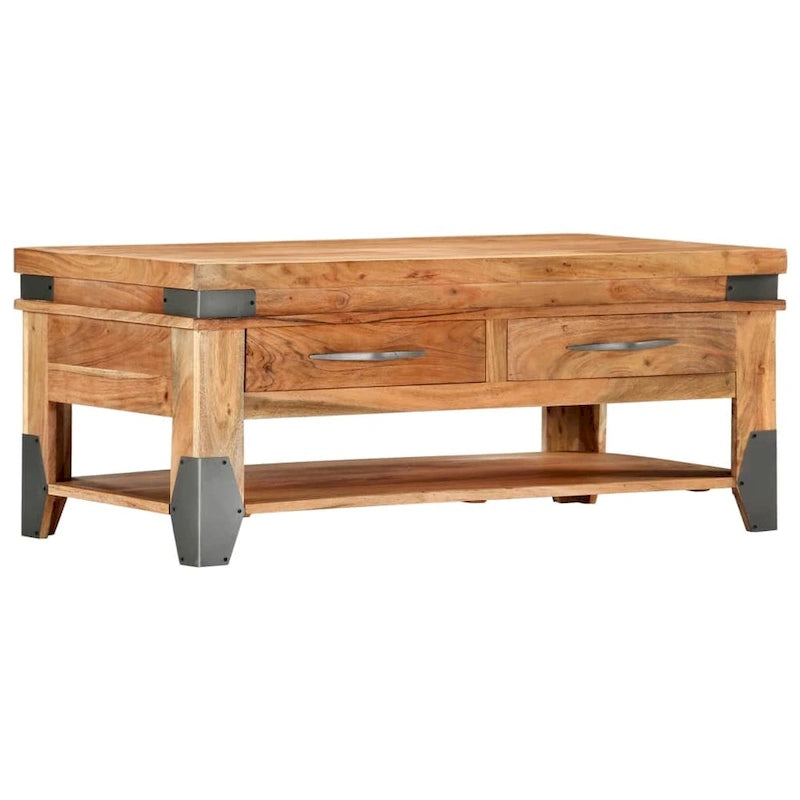 Table basse 43,3x20,5x17,7 Bois d'acacia massif - 43,3 x 20,5 x 17,7