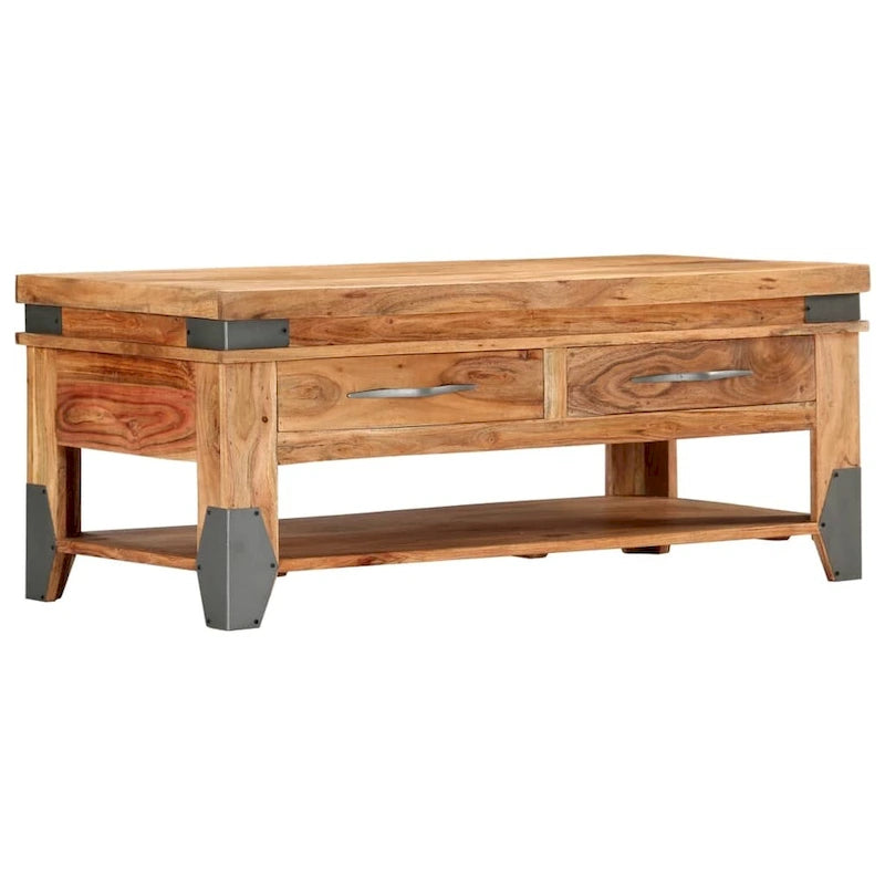 Table basse 43,3x20,5x17,7 Bois d'acacia massif - 43,3 x 20,5 x 17,7