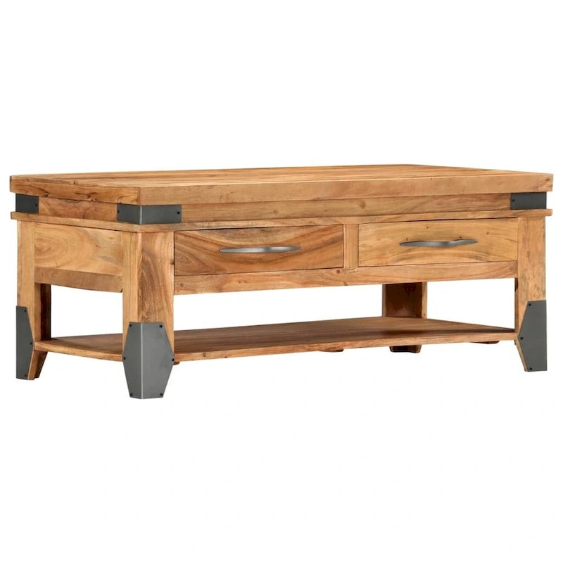 Table basse 43,3x20,5x17,7 Bois d'acacia massif - 43,3 x 20,5 x 17,7