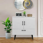 Meuble de rangement au sol moderne avec 2 portes et 1 tiroir - 30 x 16 x 31 (L x l x H)