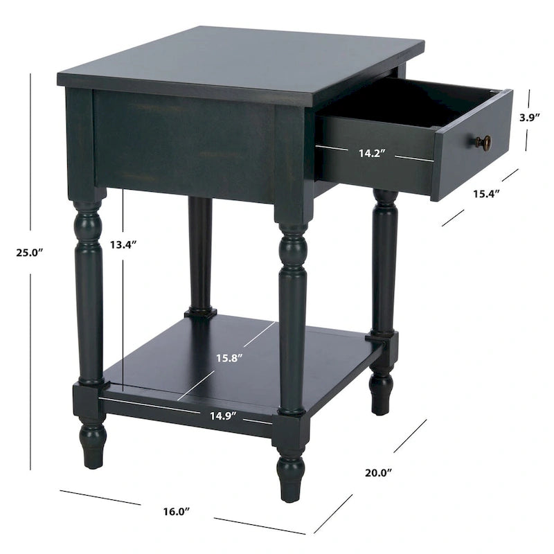 Table d'appoint - 20 x 16 x 25 po - 20L x 16P x 25H