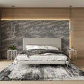 Modrest Bergeron Contemporary Cream Woven Fabric Bed