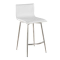 Tabouret de comptoir rembourré fixe de 26 po avec pivot (ensemble de 2)