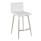 Tabouret de comptoir rembourré fixe de 26 po avec pivot (ensemble de 2)