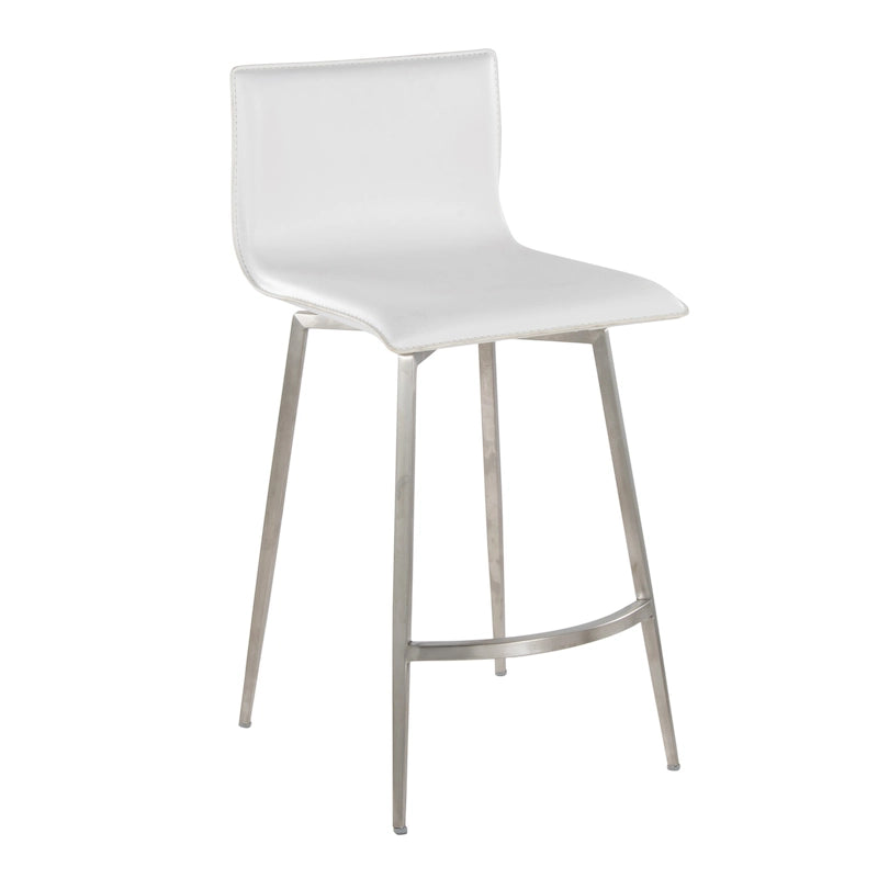 Tabouret de comptoir rembourré fixe de 26 po avec pivot (ensemble de 2)