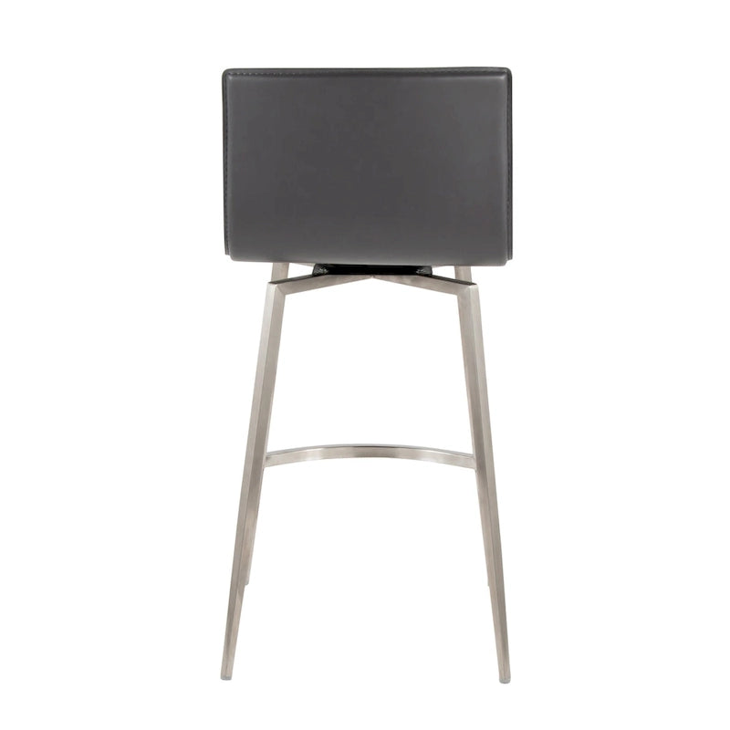 Tabouret de comptoir rembourré fixe de 26 po avec pivot (ensemble de 2)