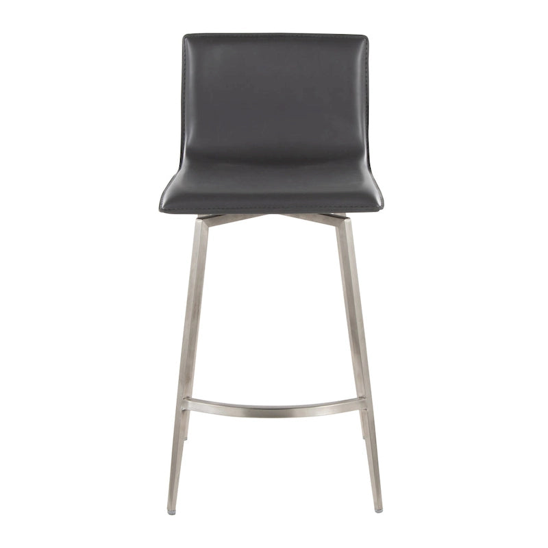 Tabouret de comptoir rembourré fixe de 26 po avec pivot (ensemble de 2)