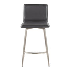 Tabouret de comptoir rembourré fixe de 26 po avec pivot (ensemble de 2)