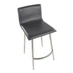 Tabouret de comptoir rembourré fixe de 26 po avec pivot (ensemble de 2)