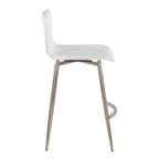 Tabouret de comptoir rembourré fixe de 26 po avec pivot (ensemble de 2)