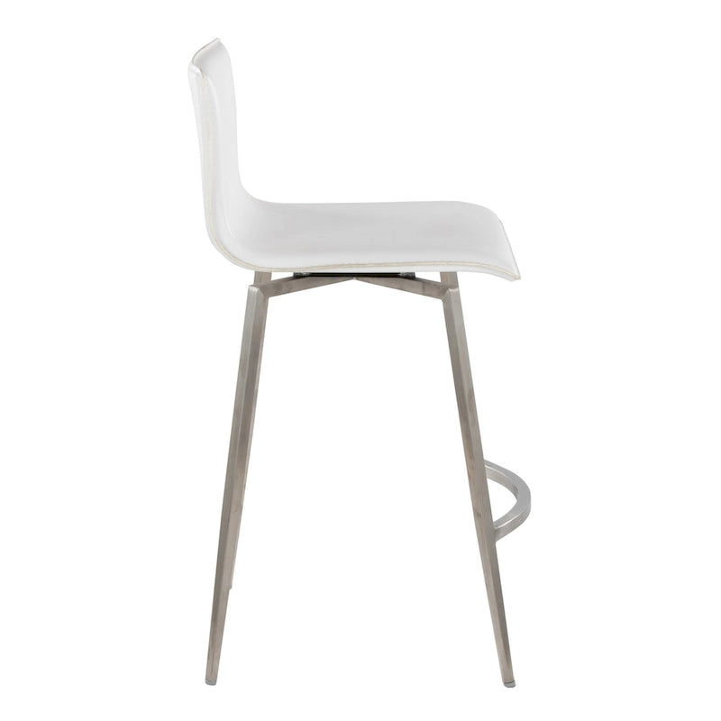 Tabouret de comptoir rembourré fixe de 26 po avec pivot (ensemble de 2)