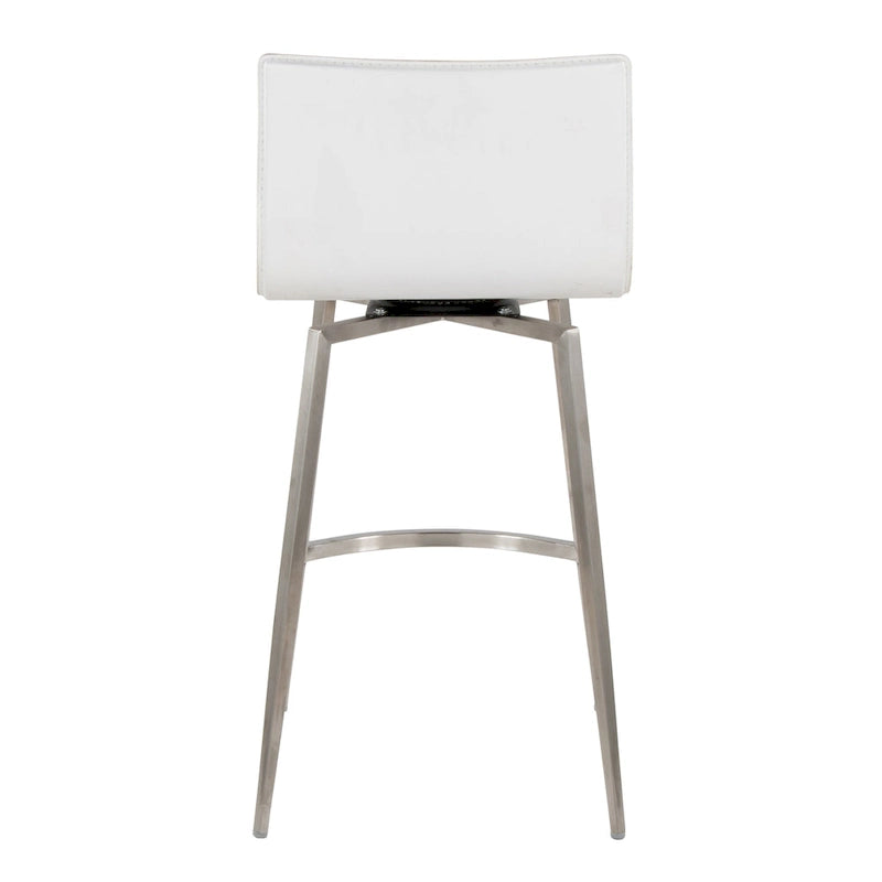 Tabouret de comptoir rembourré fixe de 26 po avec pivot (ensemble de 2)