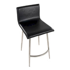 Tabouret de comptoir rembourré fixe de 26 po avec pivot (ensemble de 2)