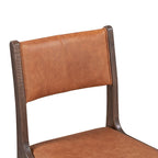 Chaise de salle à manger en cuir Wayne, style classique