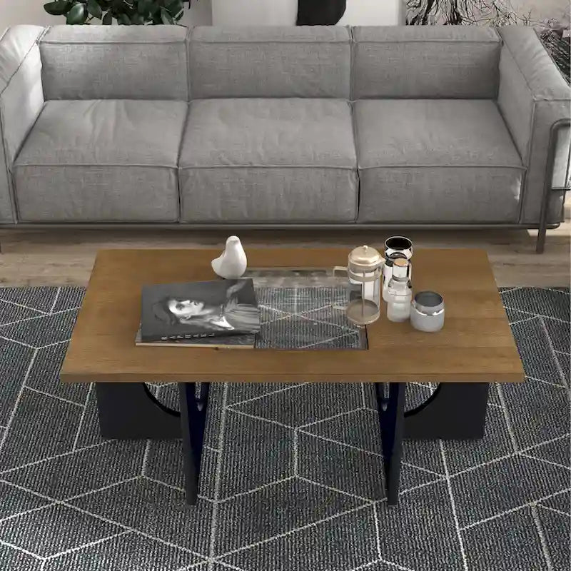 Table basse rectangulaire en bois contemporaine 47