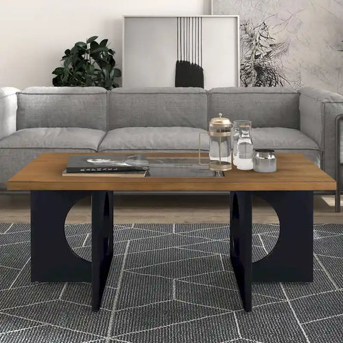 Table basse rectangulaire en bois contemporaine 47