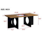 Table basse rectangulaire en bois contemporaine 47
